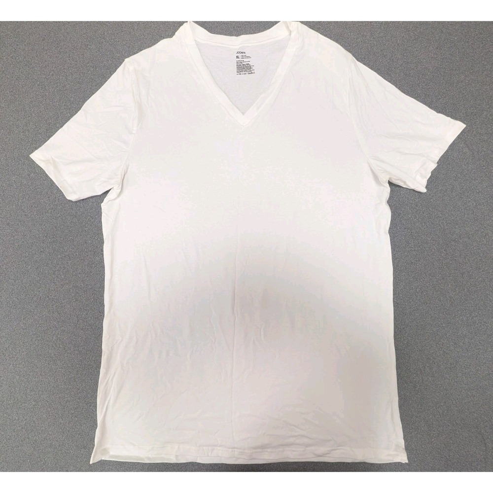 Jockey Cotton Stretch Men's XL 46 - 48 V Neck Under Shirts NEW Set of 3 White
